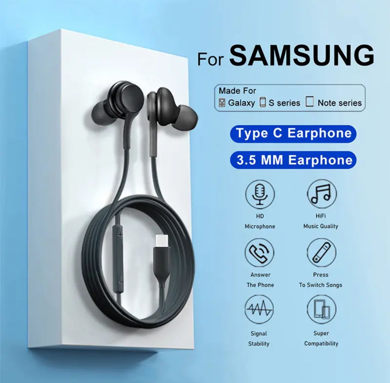 Auriculares Samsung intrauditivos originales con micrófono